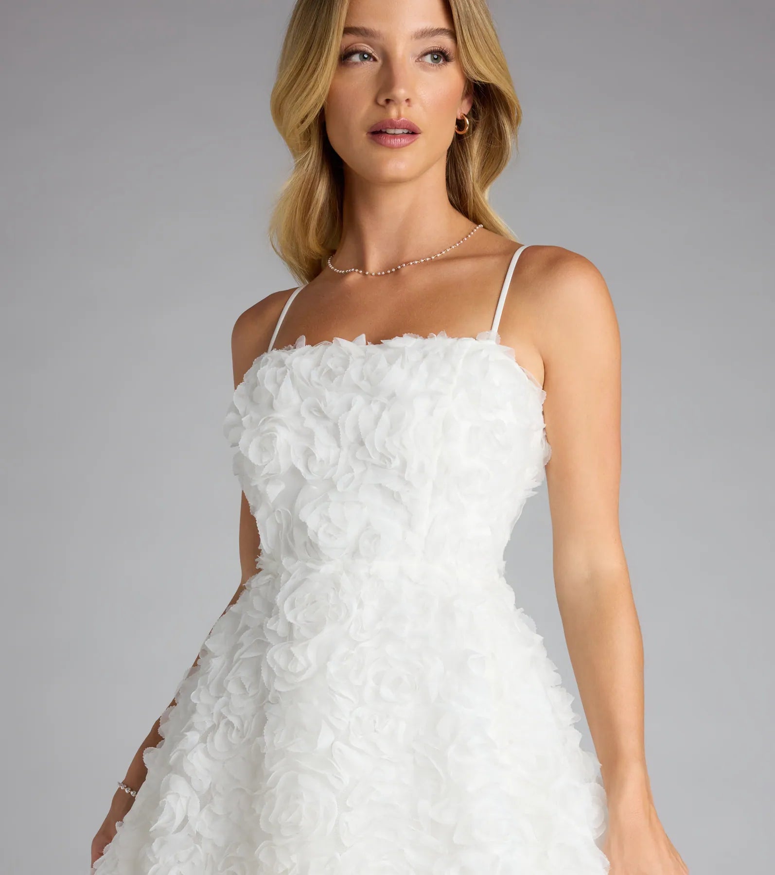 Hallie Rosette Lace-Up Skater Dress - Image 4