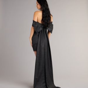 Lucinda Glitter Bow Mini Dress