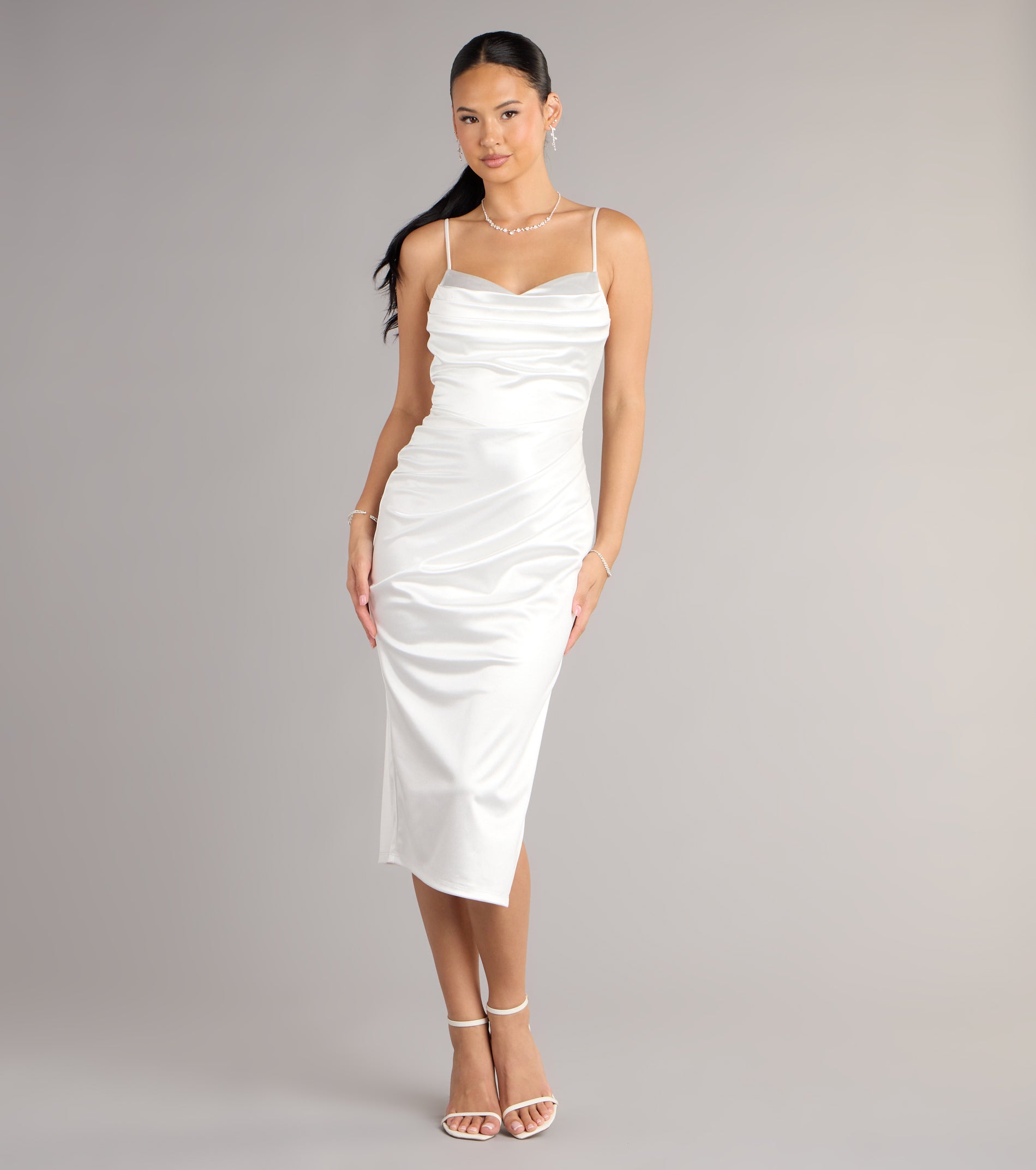 Maggie Satin Bodycon Formal Dress - Image 9