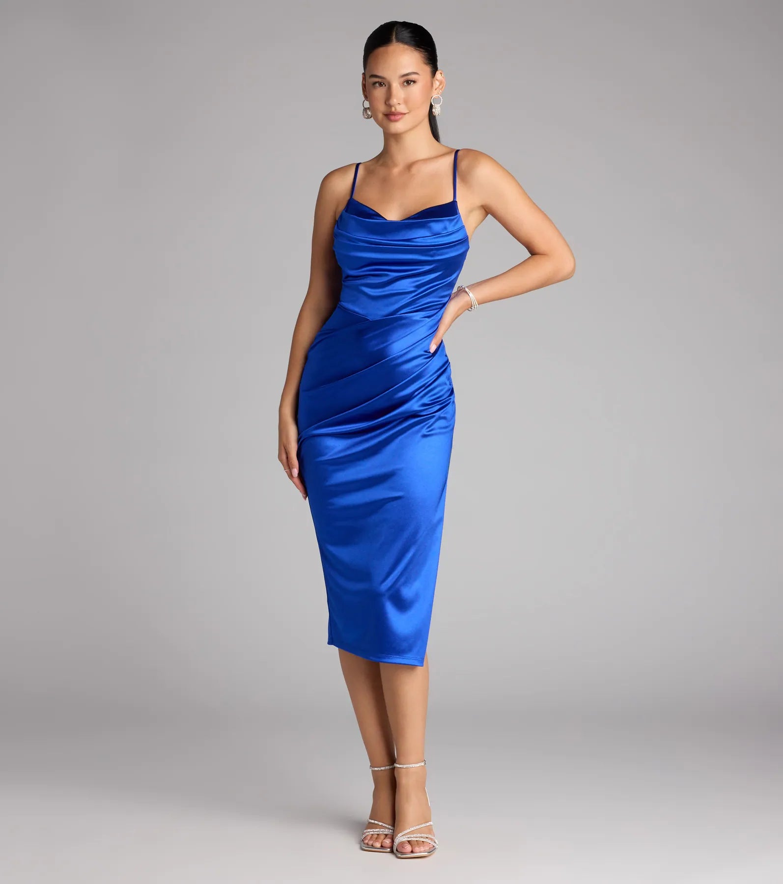 Maggie Satin Bodycon Formal Dress - Image 5