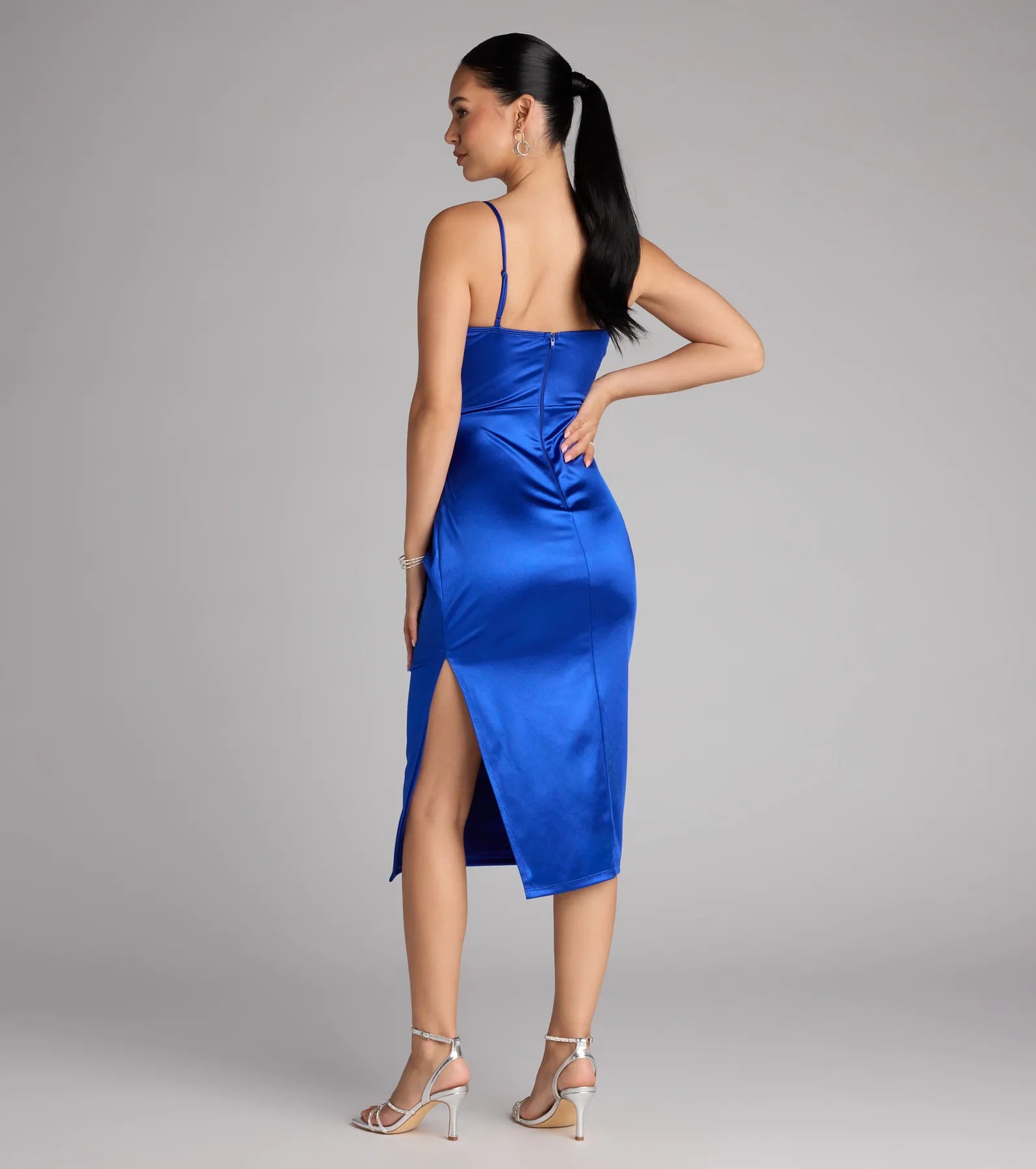 Maggie Satin Bodycon Formal Dress - Image 6