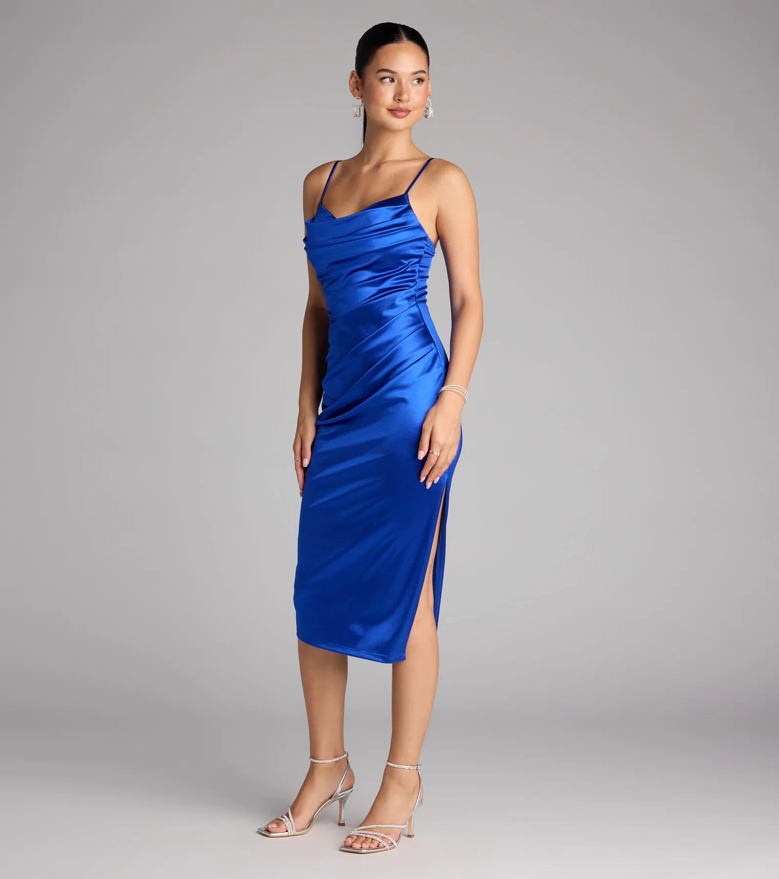 Maggie Satin Bodycon Formal Dress - Image 8