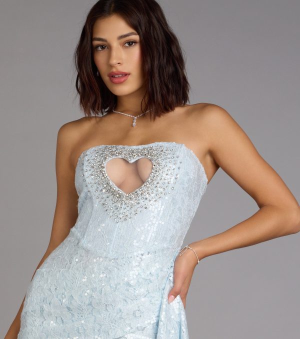 Preston Lace Heart Cutout Mini Dress - Image 4