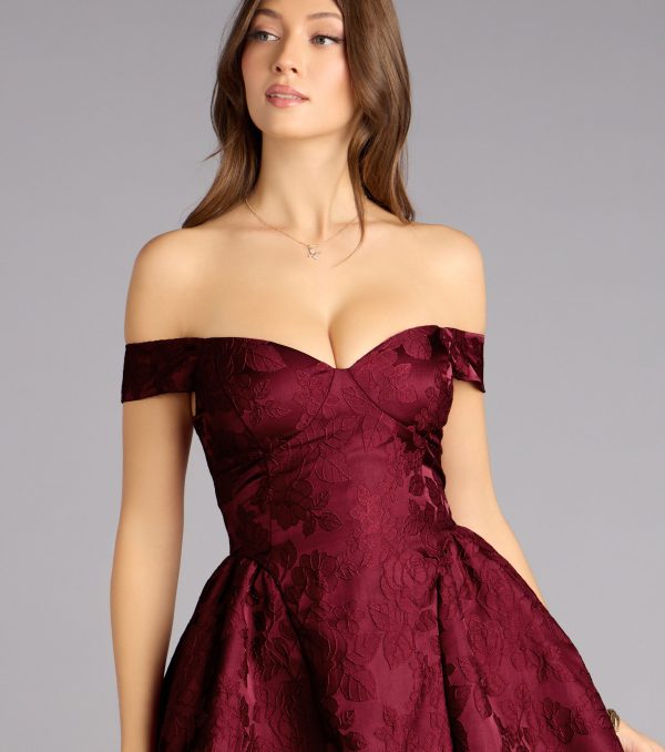 Winslow Off-The-Shoulder Skater Dress - Image 4