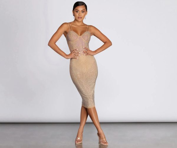 Tarryn Bring the Sparkle Heat Stone Midi Dress - Image 2