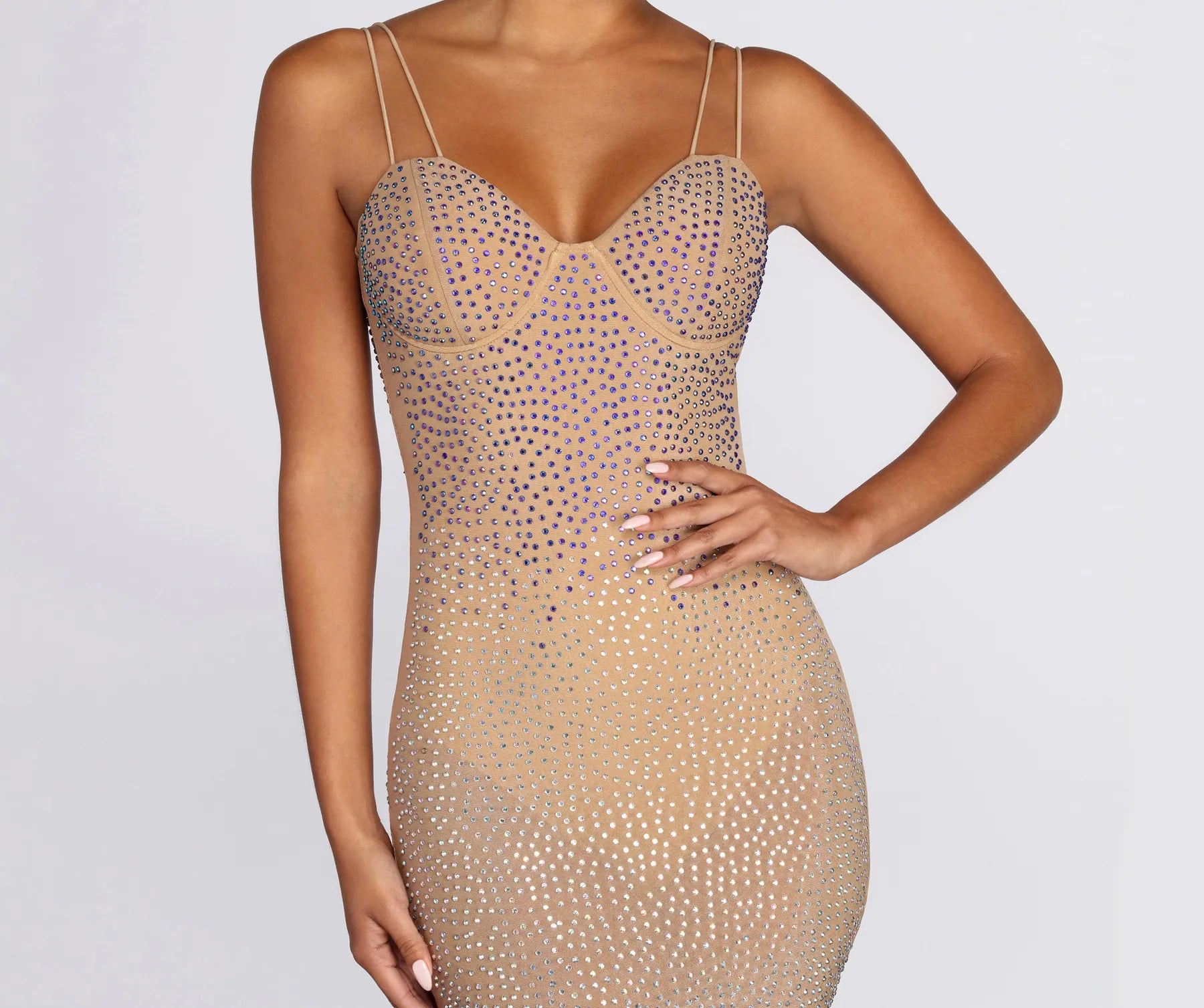 Tarryn Bring the Sparkle Heat Stone Midi Dress - Image 3