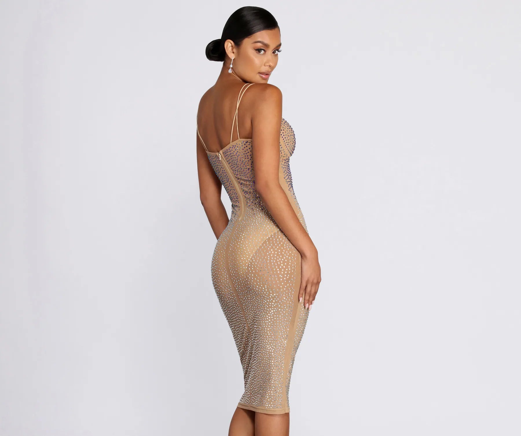 Tarryn Bring the Sparkle Heat Stone Midi Dress - Image 4