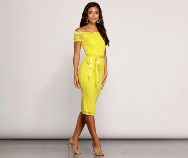 Faith Formal Midi Lace Dress - Image 2