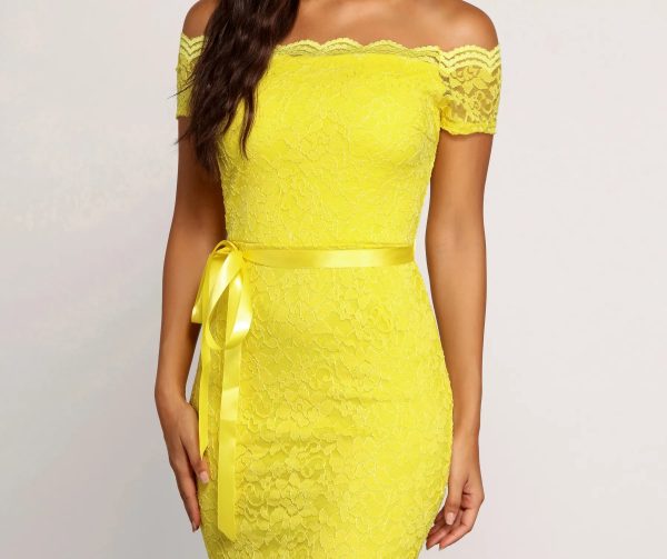 Faith Formal Midi Lace Dress - Image 3