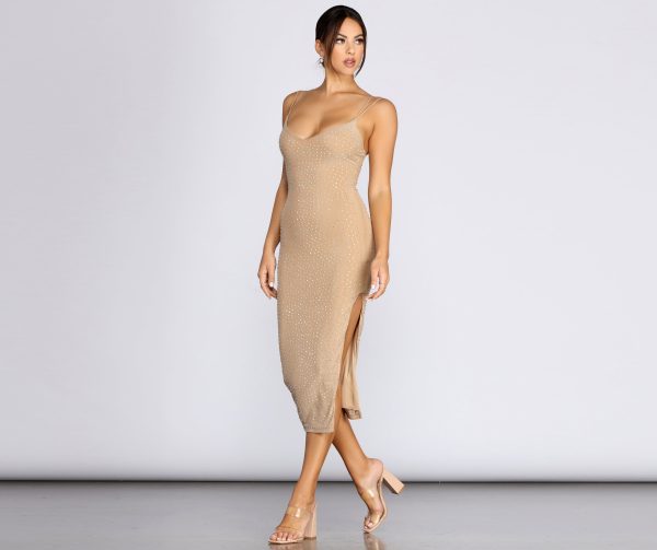 Uma Heat-Stone Midi Dress - Image 2