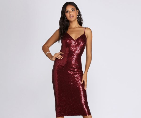 Raegan Formal Sequin Midi Dress - Image 5