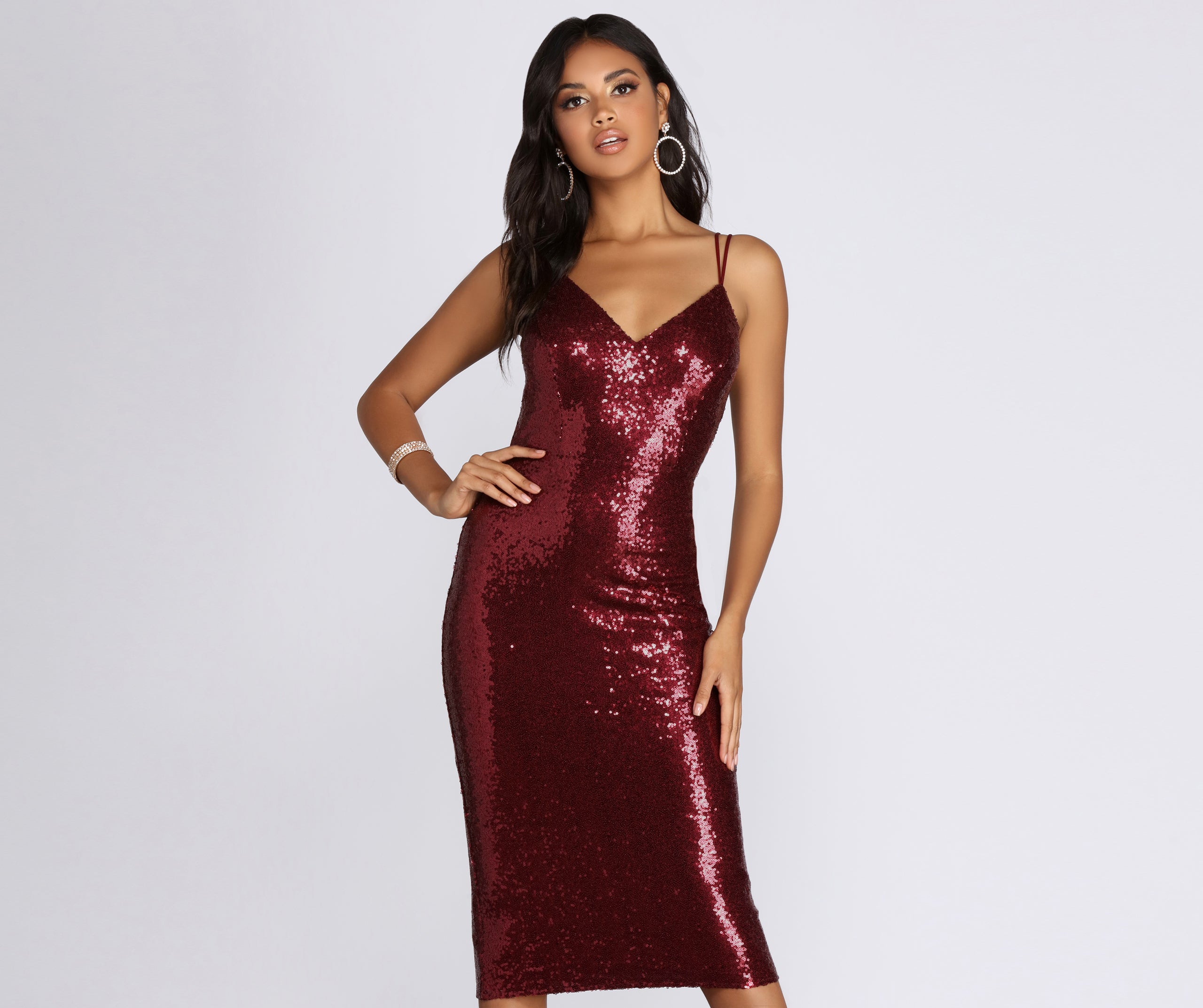 Raegan Formal Sequin Midi Dress - Image 5