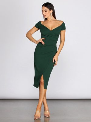 Addison Formal Wrap Midi Dress