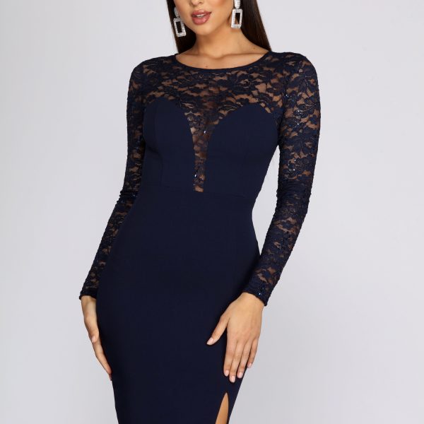 Lissi Formal Lace And Sequin Dress - Image 3
