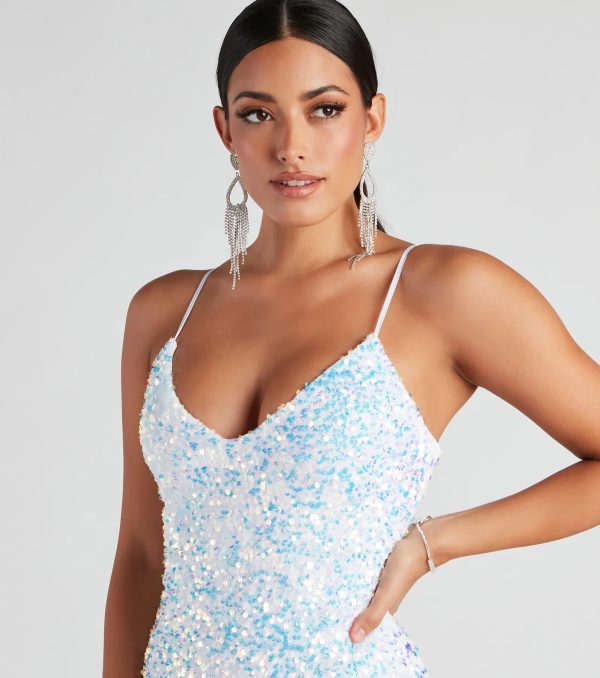 Kathy Iridescent Sequin Mini Dress - Image 4