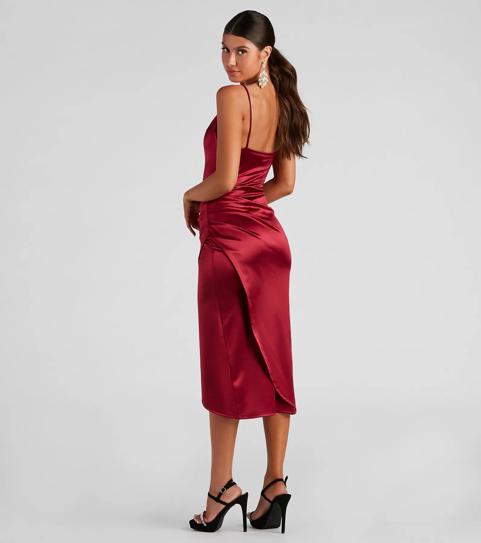 Angelina Sleeveless Wrap-Front Midi Dress - Image 2