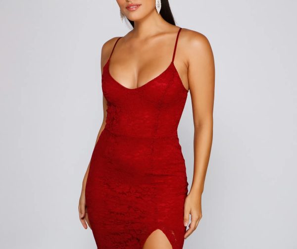 Seraphina Formal Sleeveless Lace Midi Dress - Image 11