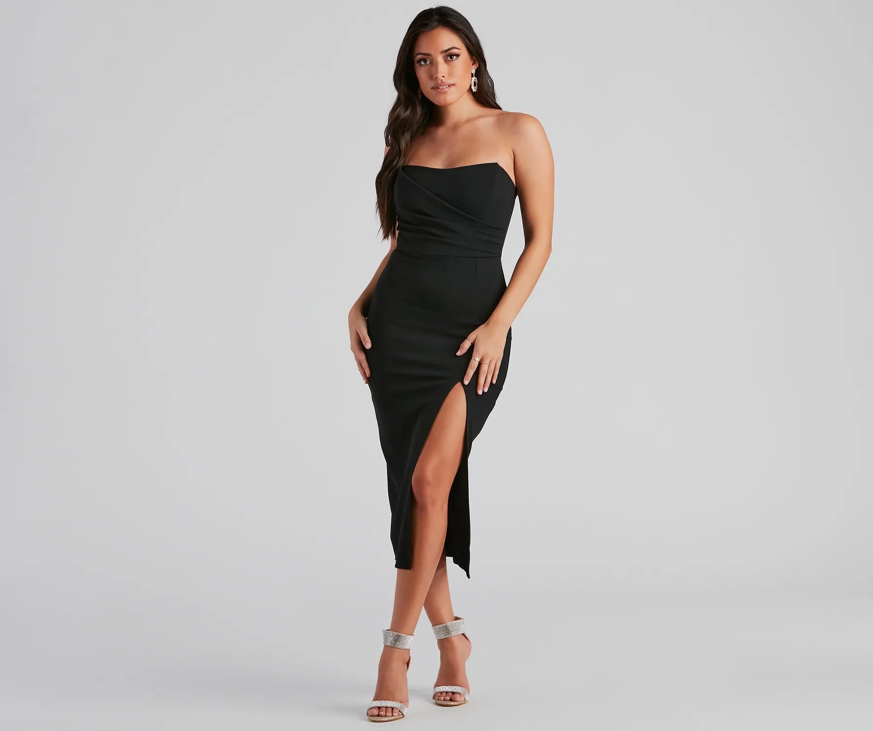 Zadie Formal High-Slit Midi Dress - Image 5