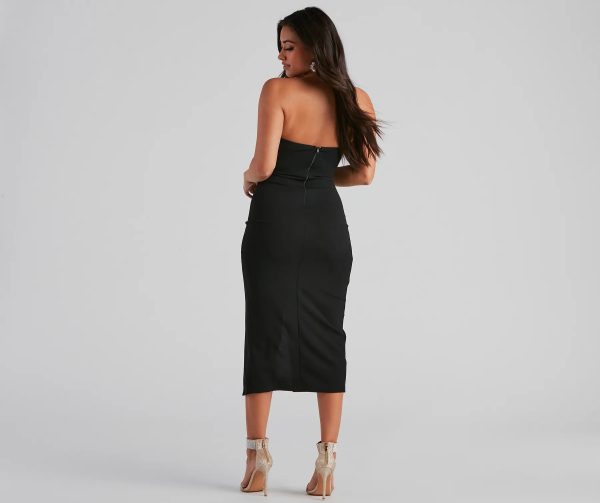 Zadie Formal High-Slit Midi Dress - Image 6