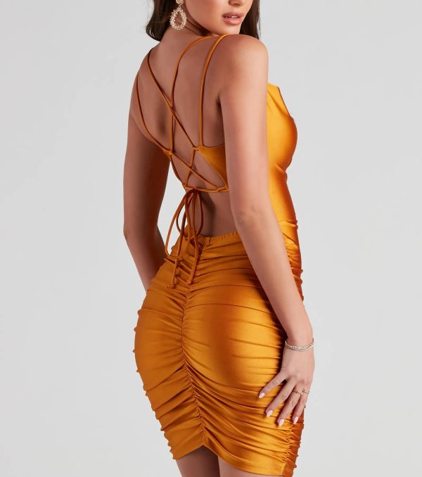 Dani Sleek Strappy Back Mini Dress - Image 2
