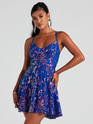 Leia Sleeveless Sequin Party Dress