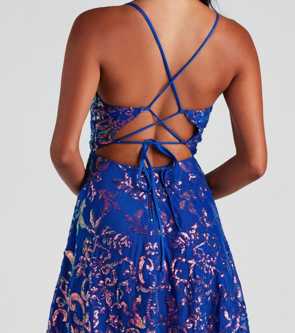 Leia Sleeveless Sequin Party Dress - Image 4