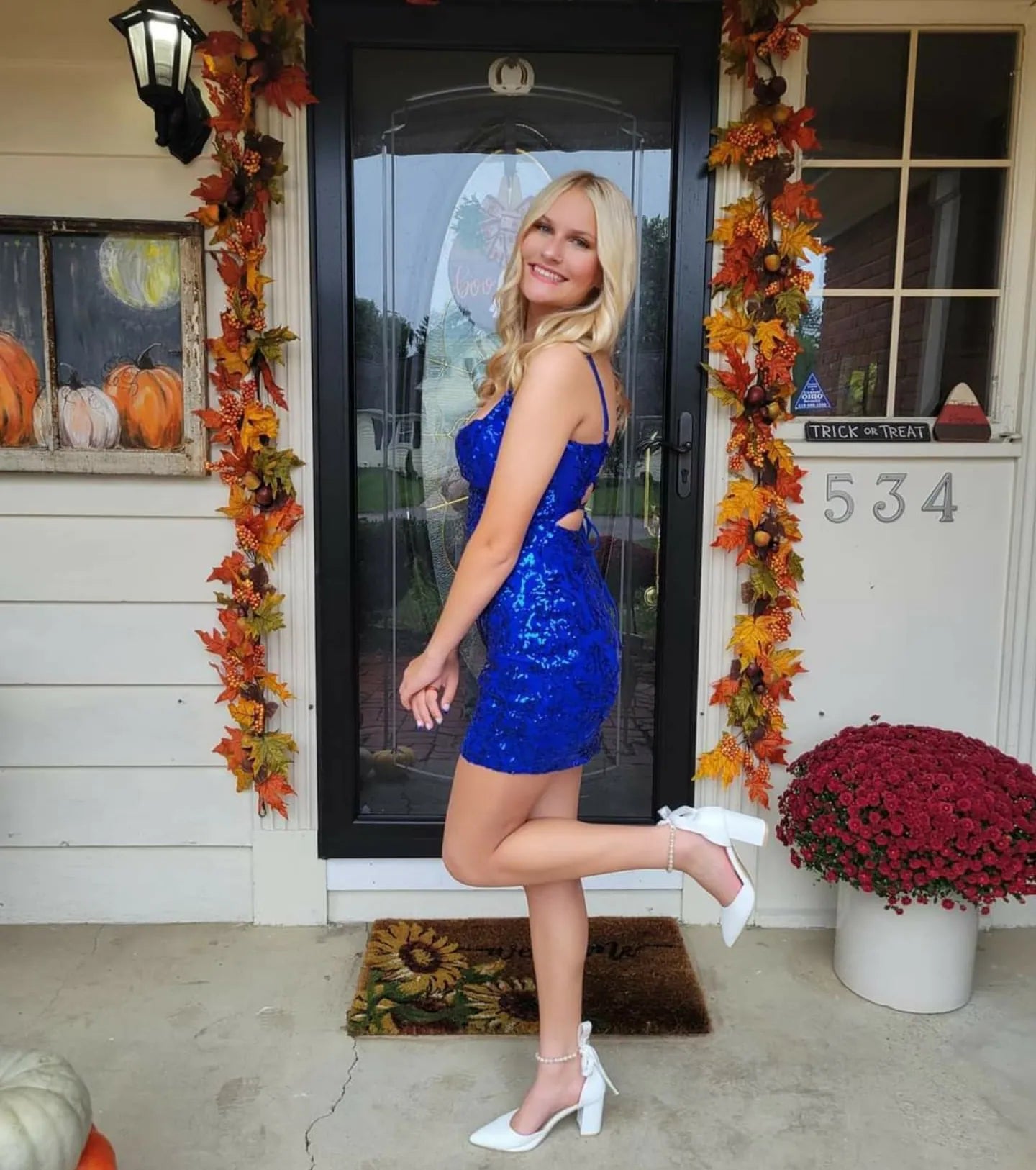 Leila Sequin Bodycon Mini Dress - Image 5