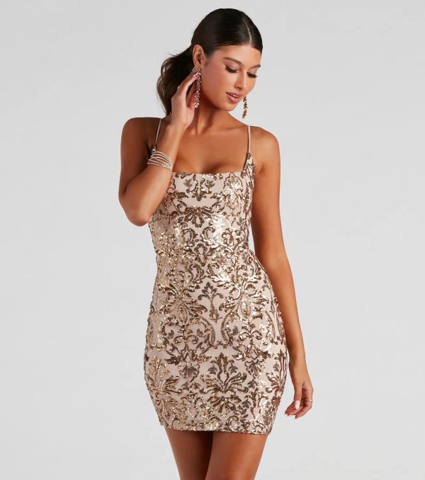 Leila Sequin Bodycon Mini Dress - Image 10