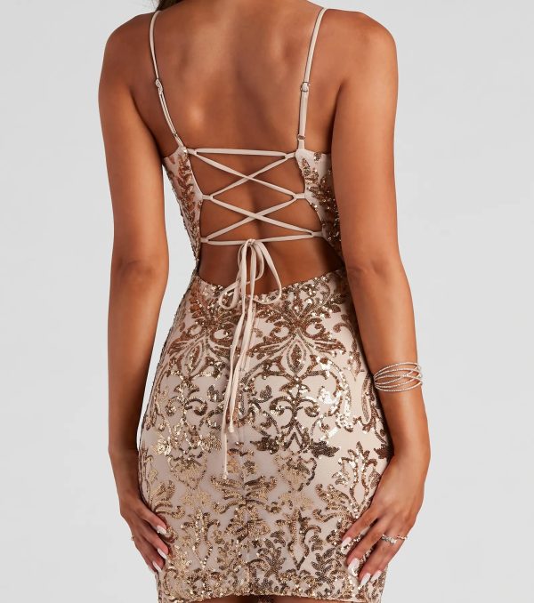 Leila Sequin Bodycon Mini Dress - Image 13