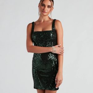 Andrea Sequin Mini Party Dress