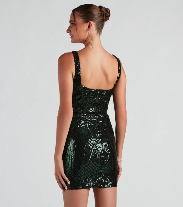 Andrea Sequin Mini Party Dress - Image 2
