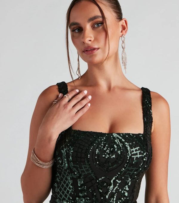 Andrea Sequin Mini Party Dress - Image 4