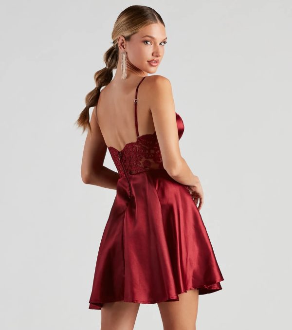 Aspen Woven Satin Party Dress - Image 2
