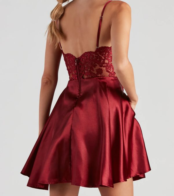 Aspen Woven Satin Party Dress - Image 4