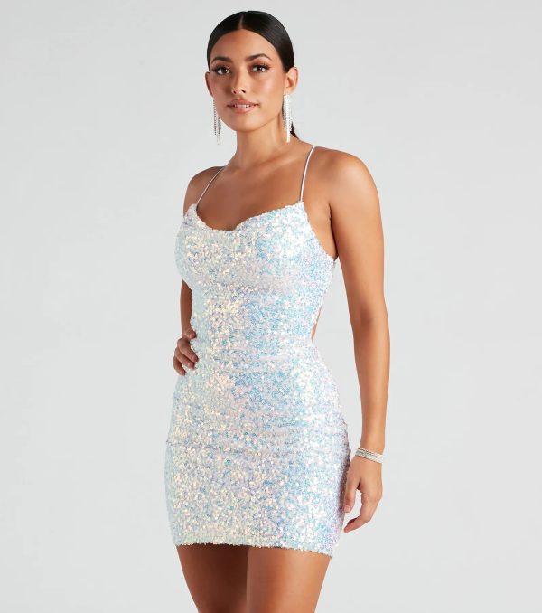 Allie Formal Sequin Open Back Dress - Image 9