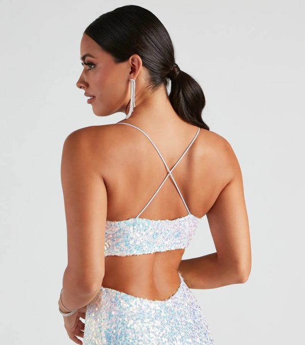 Allie Formal Sequin Open Back Dress - Image 12