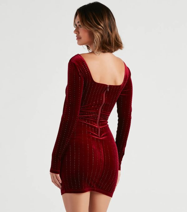 Katrina Velvet Long Sleeve Dress - Image 2