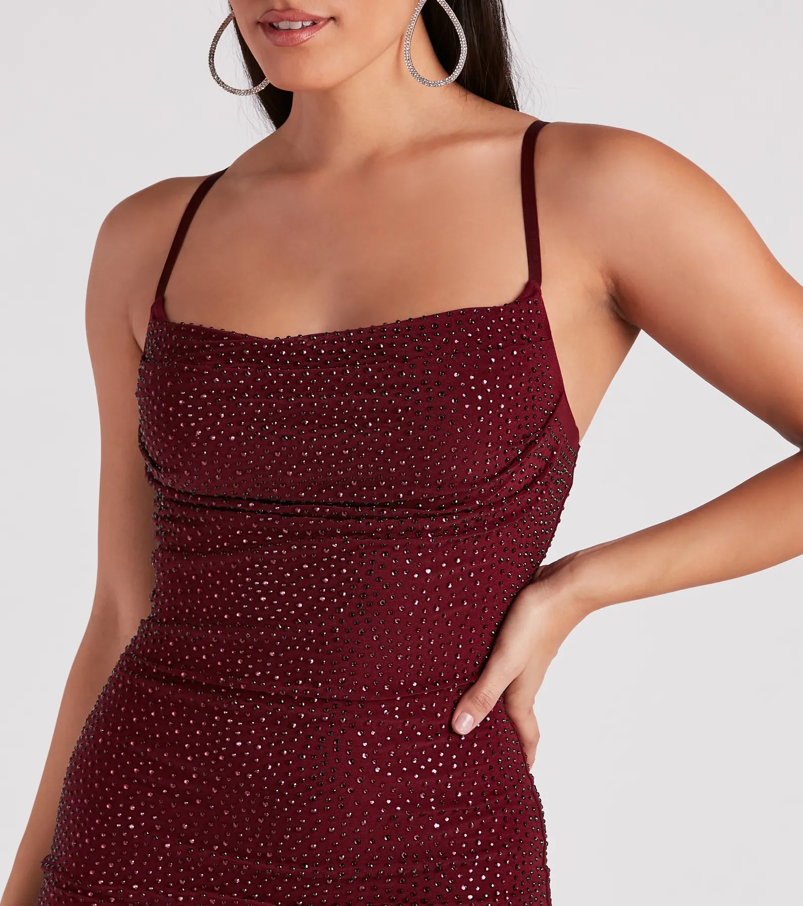 Kadence Formal Heatstone Cowl Neck Bodycon - Image 12