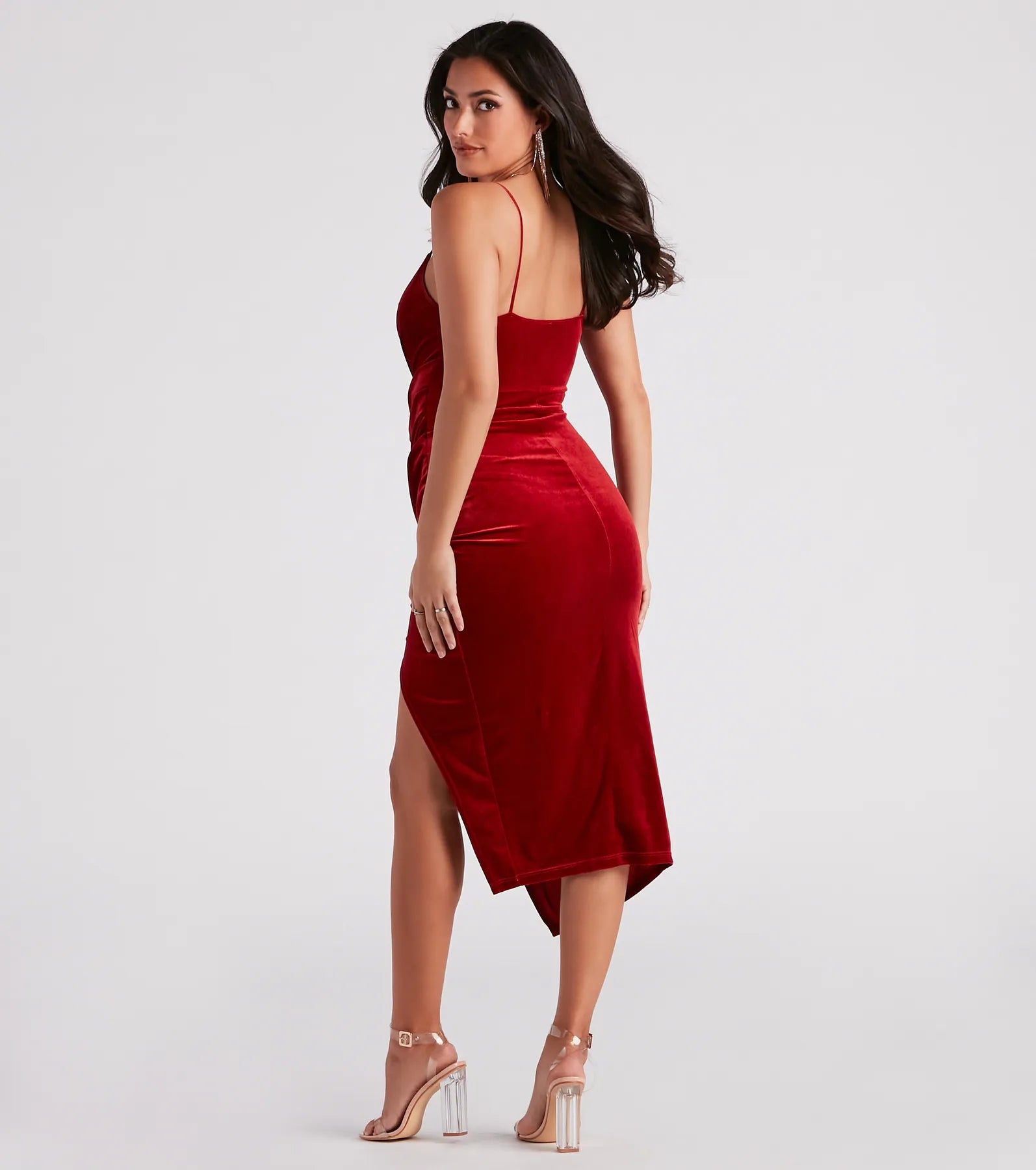 Tilda Formal Velvet Midi Dress - Image 2
