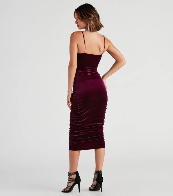 Rhonda Formal Velvet Midi Dress - Image 2