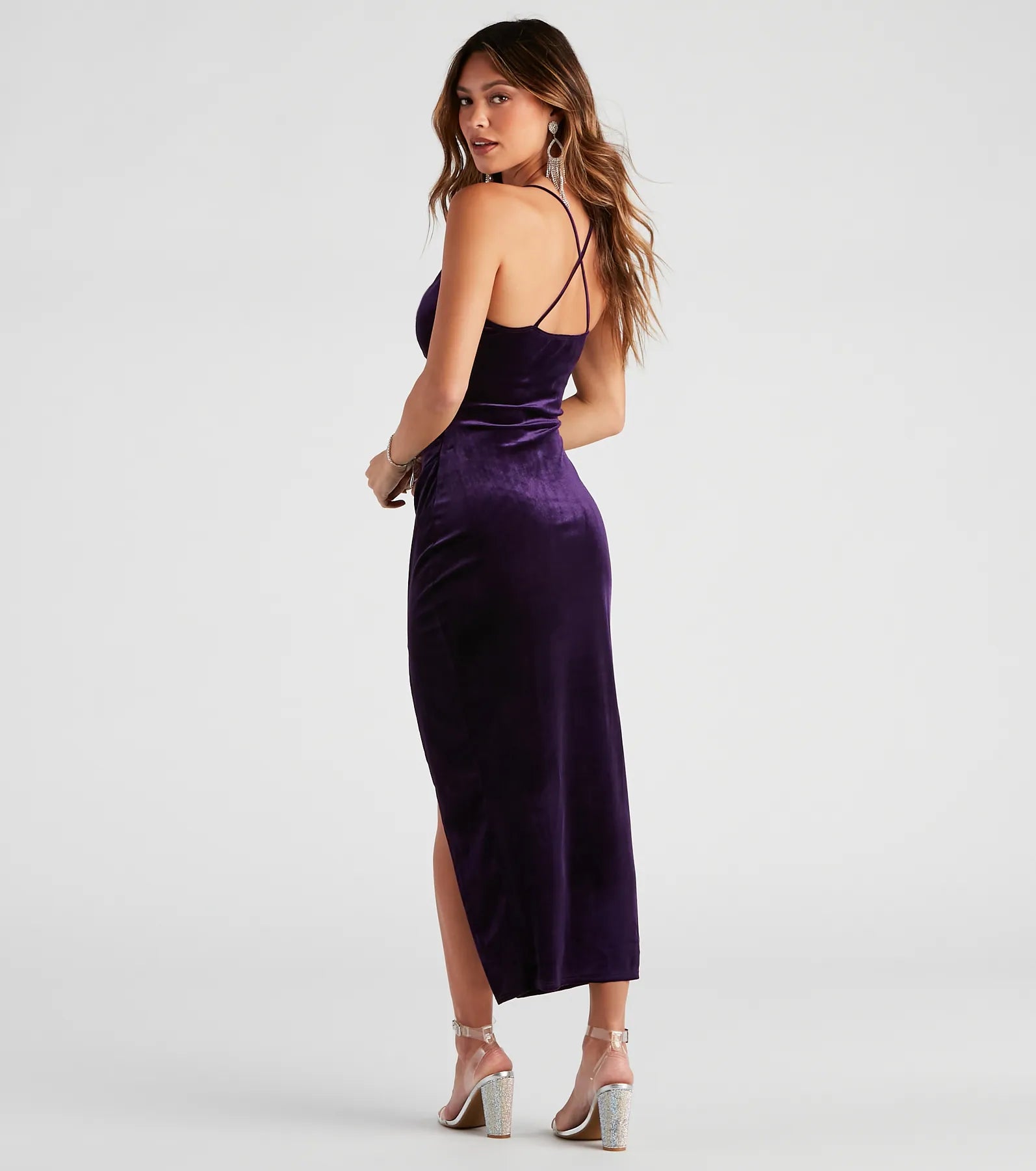 Kerry Formal Velvet Midi Dress - Image 2