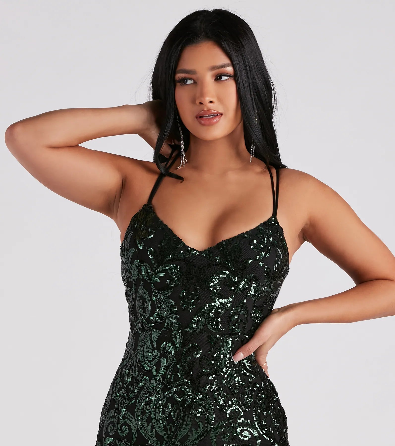Adora Formal Sequin Midi Dress - Image 12