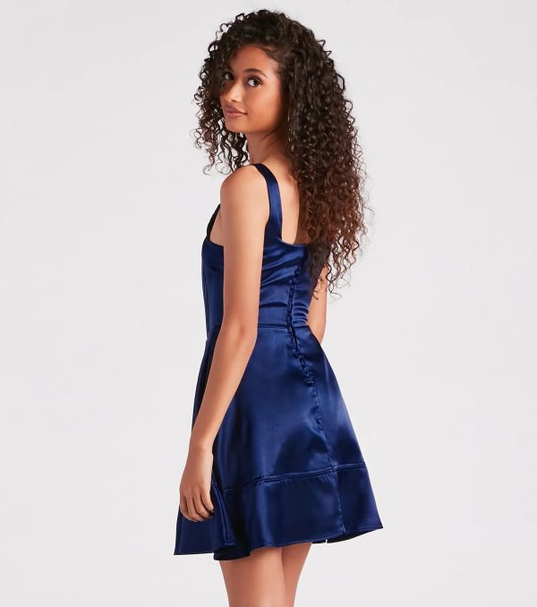 Genesis Satin Corset A-Line Party Dress - Image 2