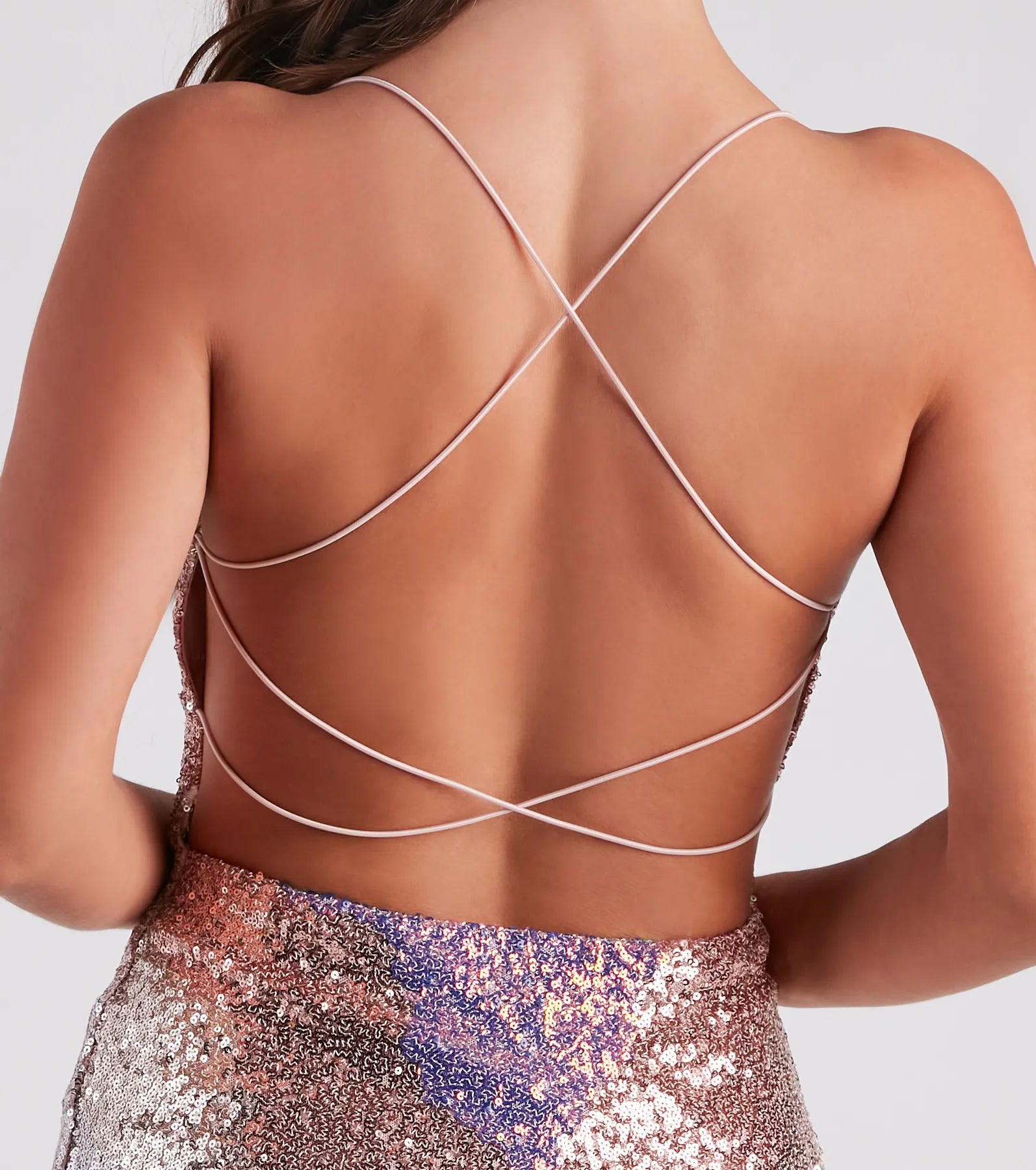 Bria Iridescent Sequin Bodycon Mini Dress - Image 4