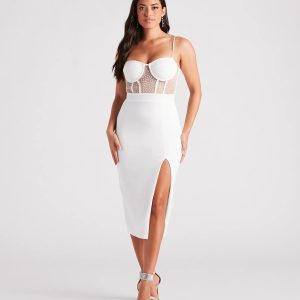 Destiny Formal Bustier Midi Dress