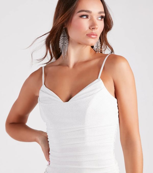 Elsa Glitter V-Neck Party Dress - Image 4