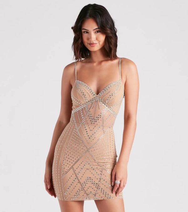 Nessa Rhinestone Mesh Party Dress - Image 5
