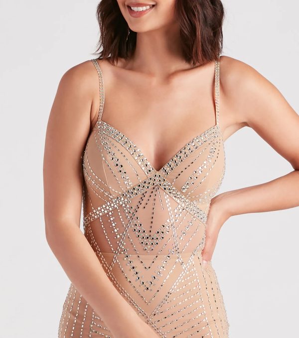 Nessa Rhinestone Mesh Party Dress - Image 8