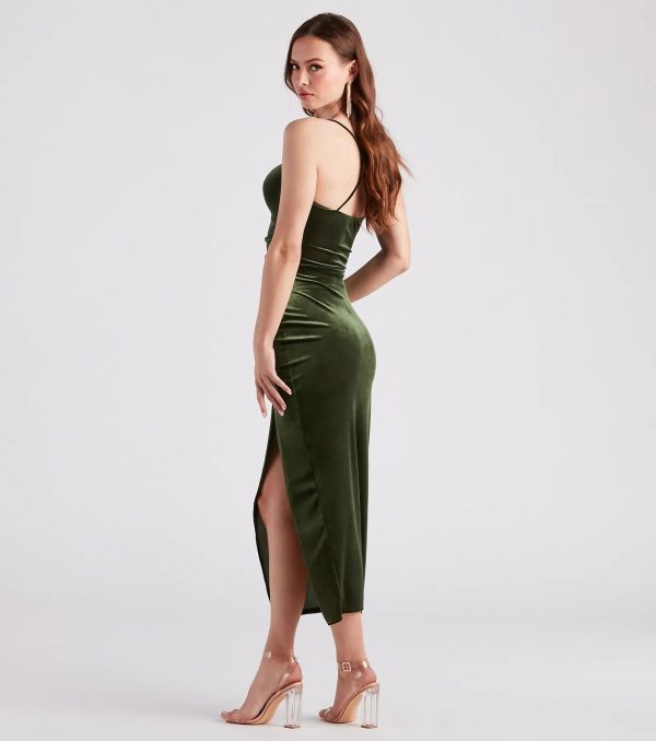 Kerry Formal Velvet Midi Dress - Image 10
