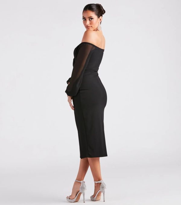 Jolene Formal Chiffon Off-The-Shoulder Dress - Image 2